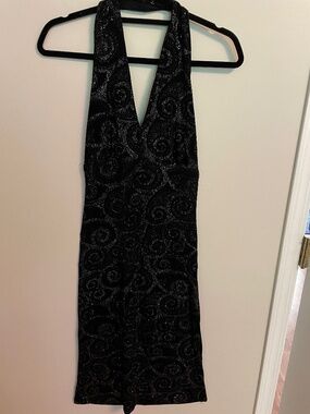 VINTAGE Y2K sparkle halter dress